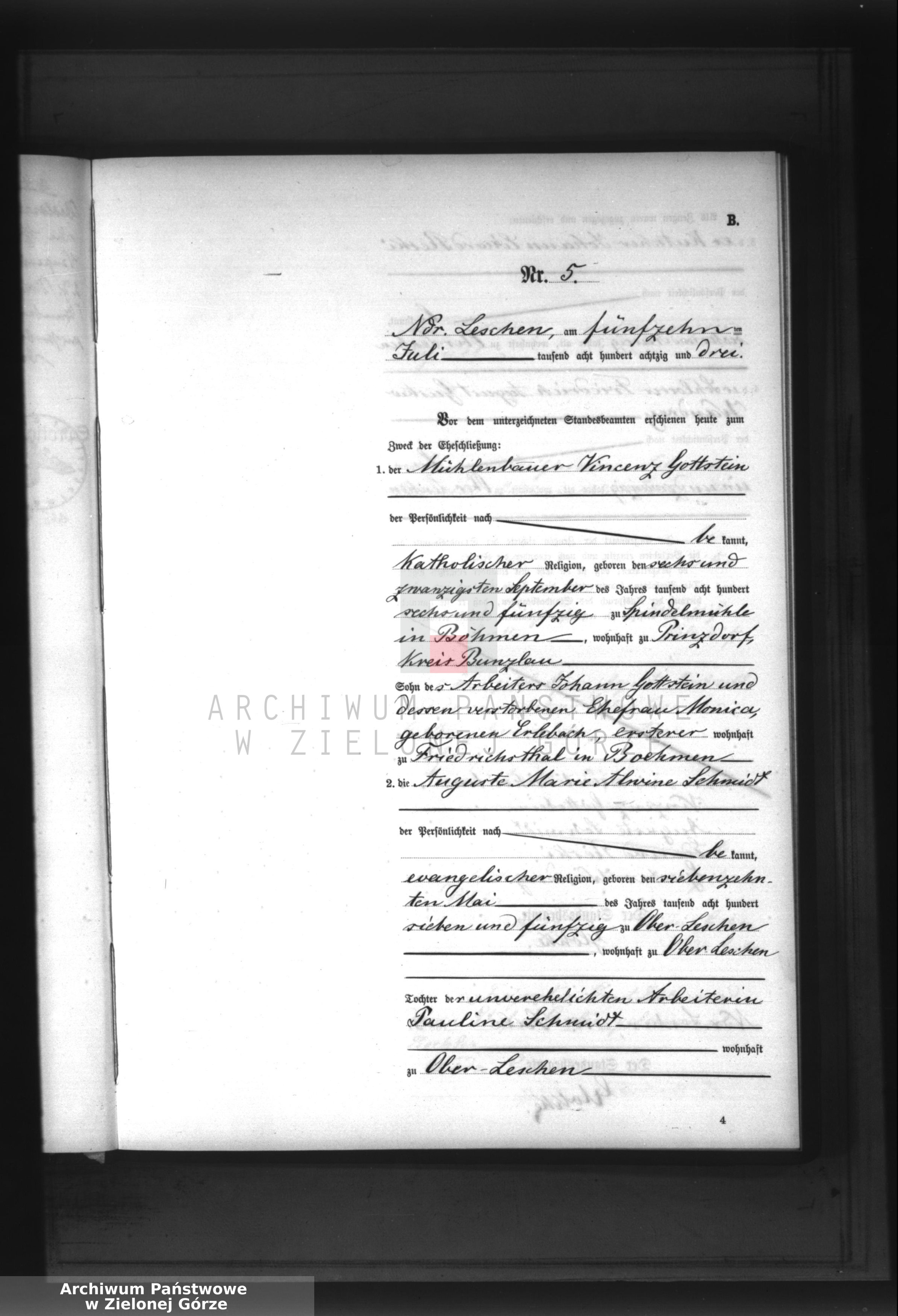 Skan z jednostki: Heirats-Neben-Register