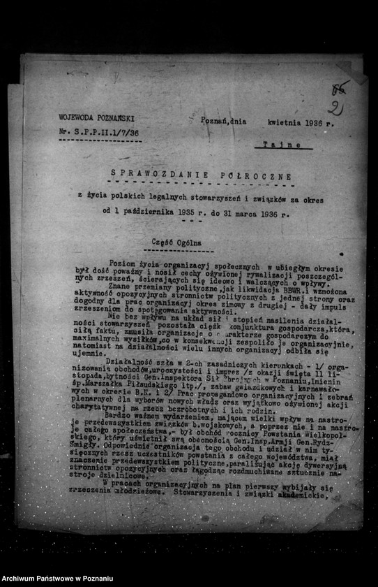 Obraz 6 z jednostki "Sprawozdania półroczne z życia polskich legalnych stowarzyszeń i związków za okres od 1.X.1935 r. do 31.III.1936 r. i od 1.IV.1936 r. do 30.IX.1936 r."