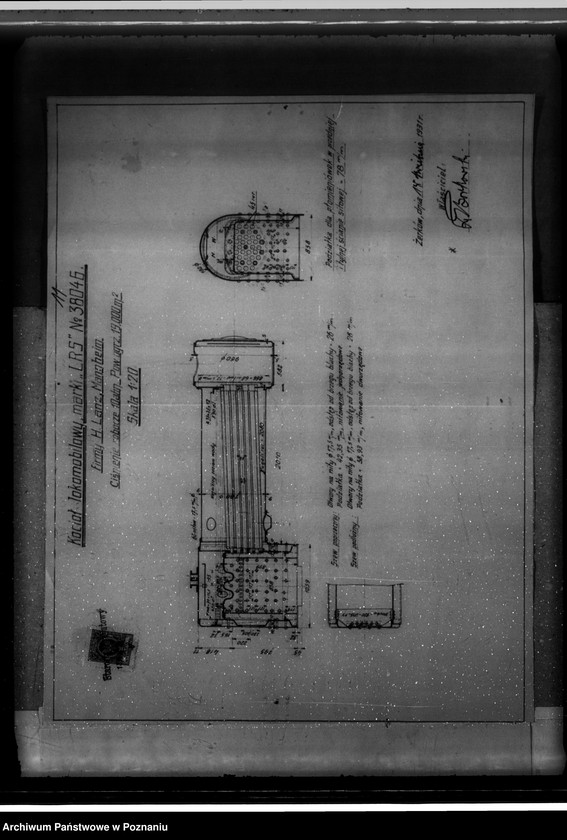 Obraz 15 z jednostki "Zatwierdzenie projektu zakładu przemysłowego urządzenia kotłowni nr 402 u własność Fr. Borkowskiego w Żerkowie pow. jarociński"