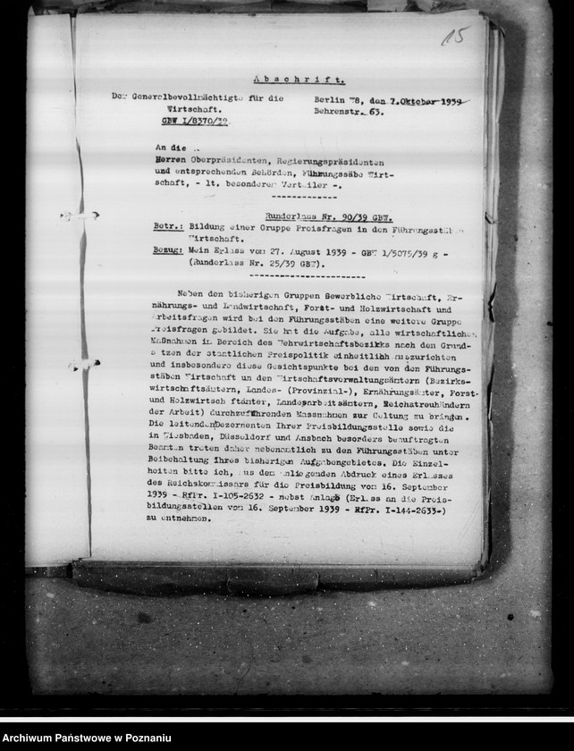 Obraz 19 z jednostki "Gesammelte Erlasse"