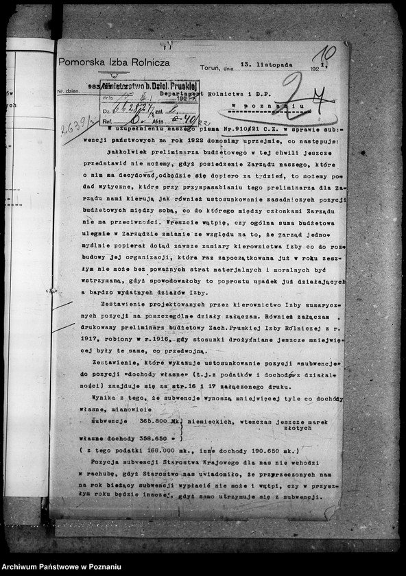 Obraz 16 z jednostki "Sprawy szczegółowo - budżetowe Izba Rolnicza Pomorska"