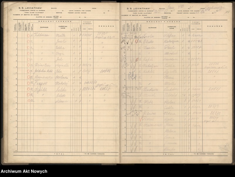 image.from.unit.number "Księga pasażerów wyjeżdżających na SS Leviathan."
