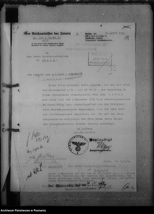 Obraz 15 z jednostki "Besoldung - und Beförderungssachen der Beamten und Angestellten"