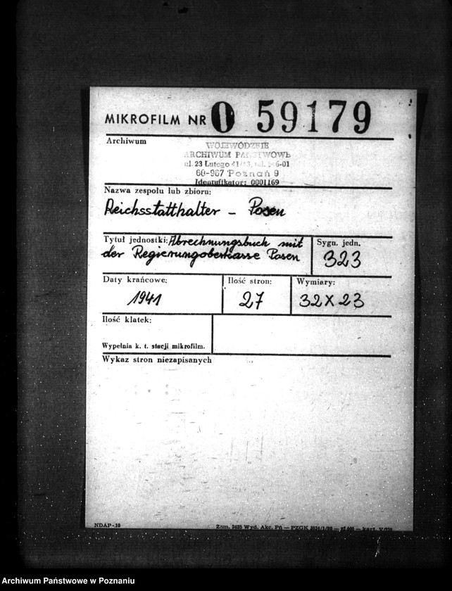 Obraz 2 z jednostki "Abrechnungsbuch mit der Regierungoberkasse Posen"