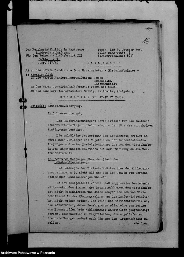 Obraz 20 z jednostki "Runderlasse betr. Wirtschaftsaufbau zwecks Festigung des Deutschtums"