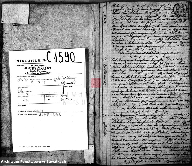 image.from.unit.number "Księga Aktów Cywilnych Zeyścia Gminy Leypuńskiej od 1 Stycznia 1813 Roku"