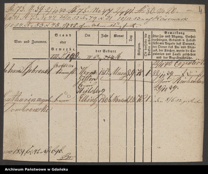 image.from.unit.number "Karty meldunkowe: Behrendt I. - Behring"