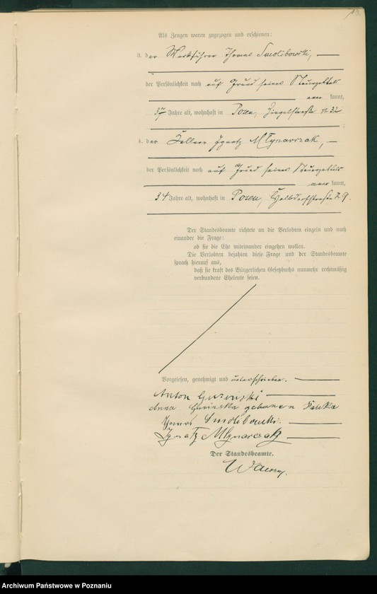 Obraz 15 z jednostki "Księga miejscowa małżeństw tom IV"