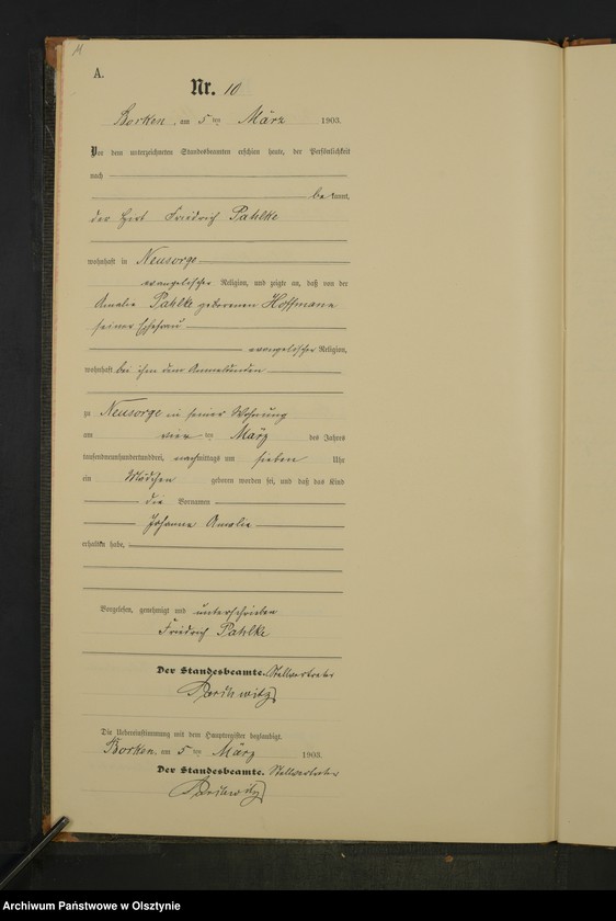 Obraz 13 z jednostki "Geburts-Neben-Register Nr 1 - 48"