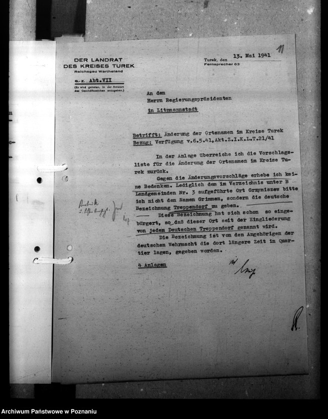 Obraz 15 z jednostki "Ortsnamenänderung Kreis Turek"