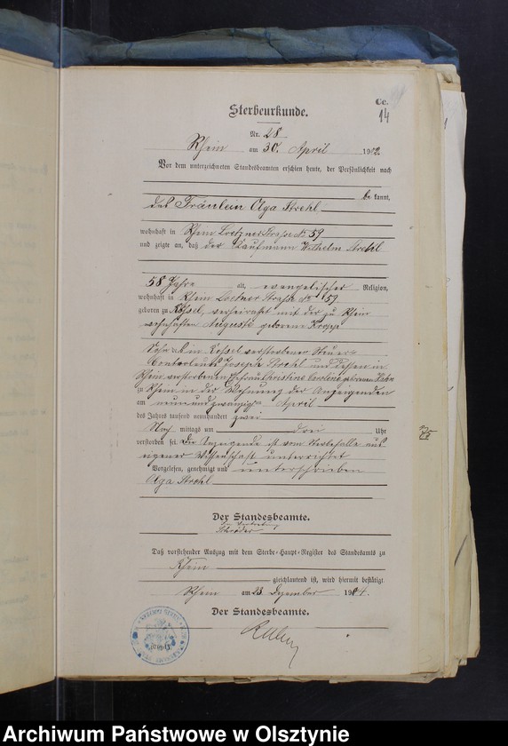 image.from.unit.number "Beläge zum Heirathsregister"