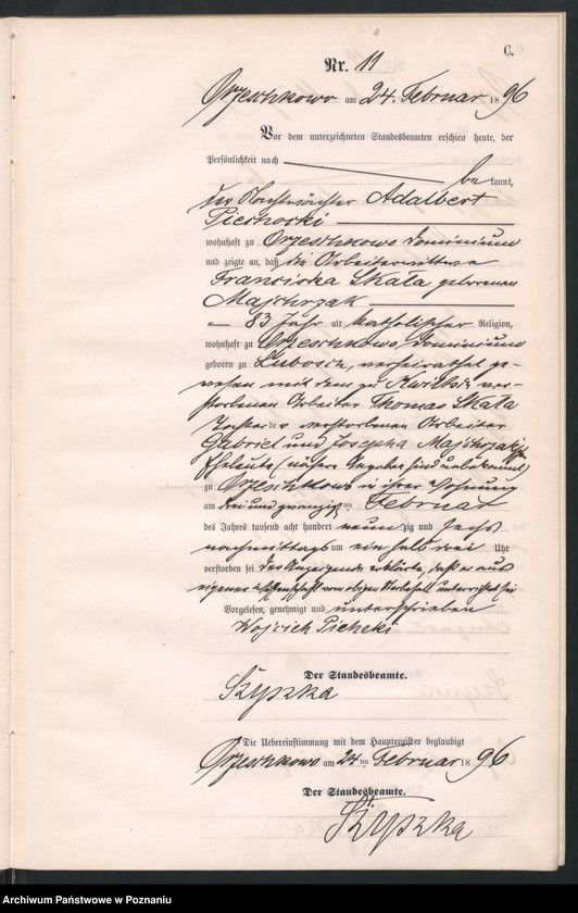 Obraz 14 z jednostki "Księga zgonów"