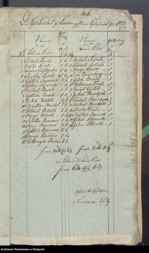 image.from.unit.number "Beläge der Passenheimschen Schul-Cassen-Rechnung"