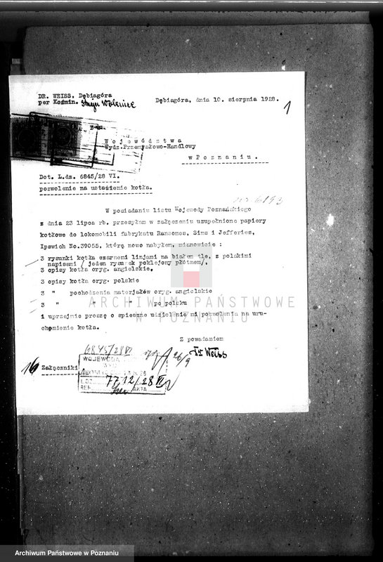 Obraz 5 z jednostki "Majętność Dębiagóra, własność Weissa, pow. krotoszyński nr woj. kotła 6193"