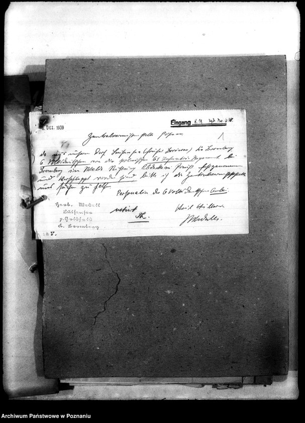 Obraz 5 z jednostki "Korespondencja w sprawie miejscowych Niemców, którzy zginęli w 1939 roku A - K"