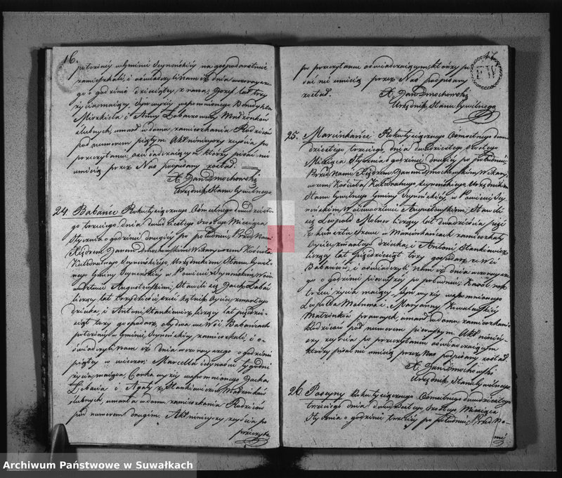 image.from.unit.number "Akta zmarłych gminy seyneńskiey w roku 1823."