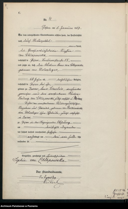 Obraz 6 z jednostki "Księga miejscowa zgonów tom I [Rejestr główny zgonów]"