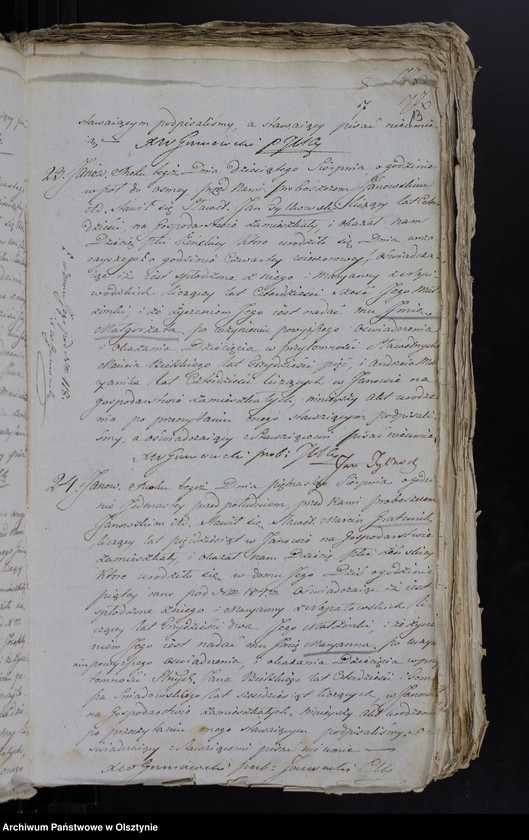 image.from.unit.number "Duplikat. Akta Urodzenia, Zeyścia, Zapowiedzi i Małżeństw wraz z Annexami Gminy Janow od dnia 1 Maja do dnia 30 Kwiet[nia] Roku 1819/20"
