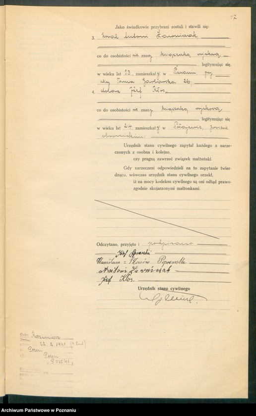 Obraz 19 z jednostki "Księga miejscowa małżeństw tom IV [Rejestr główny małżeństw]"