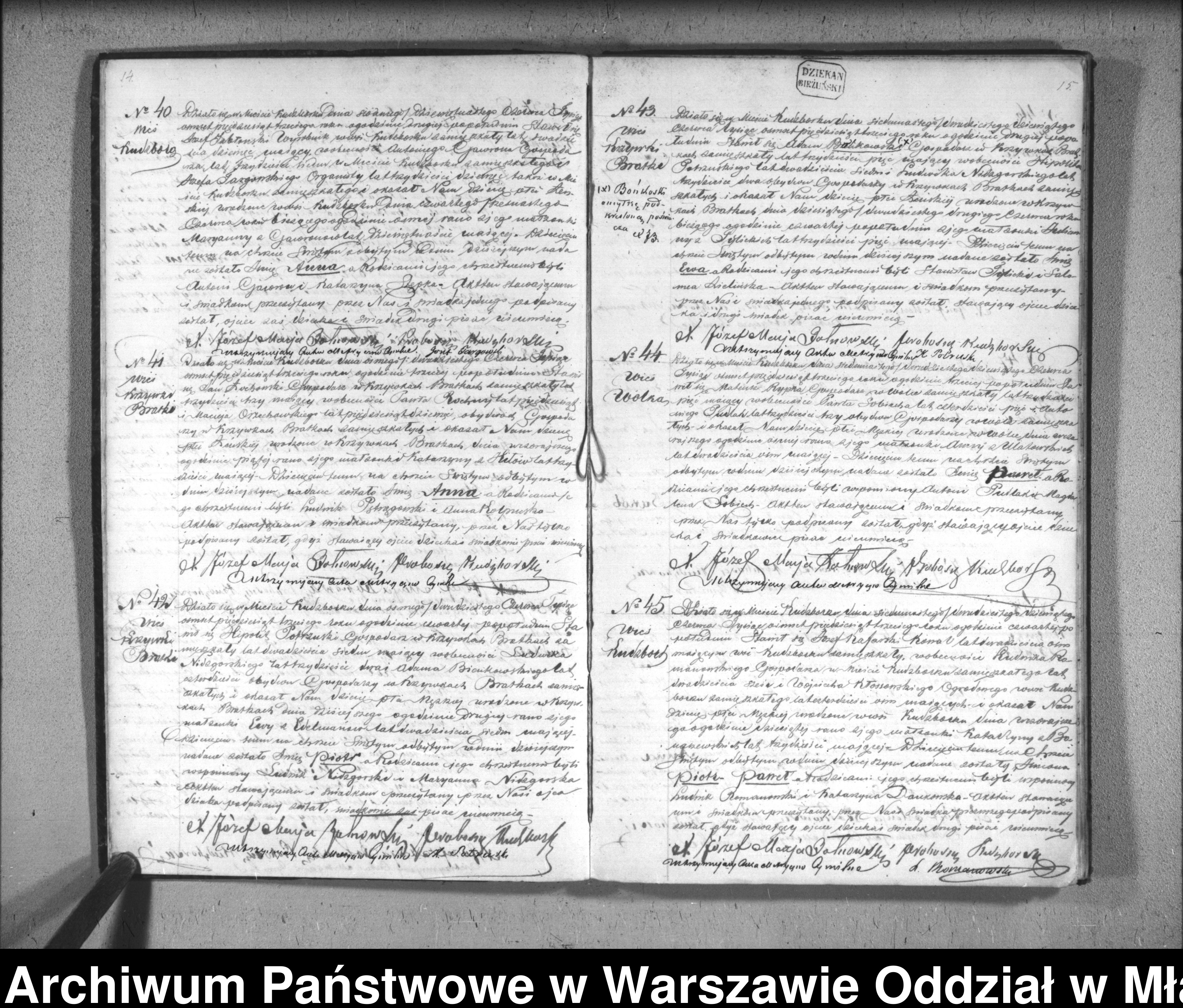Skan z jednostki: Akta urodzin, małżeństw i zgonów