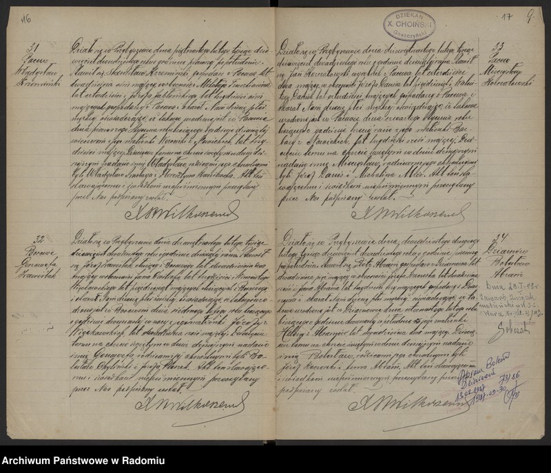 image.from.unit.number "[Duplikat akt urodzonych, zaślubionych i zmarłych parafii Przybyszew w 1920 roku]"