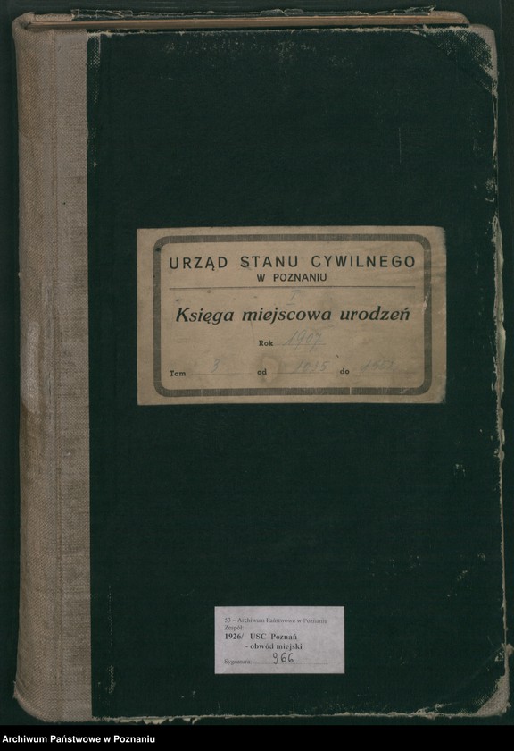 Obraz 2 z jednostki "Księga miejscowa urodzeń tom III [Rejestr główny urodzeń]"