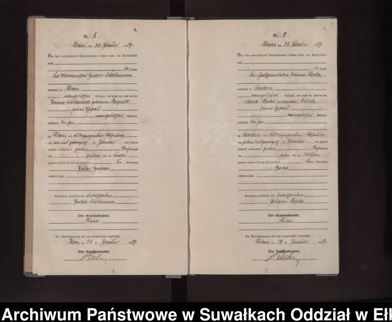 image.from.unit.number "Geburts-Neben-Register des Preussischen Standes-Amtes Rhein Kreis Lötzen"