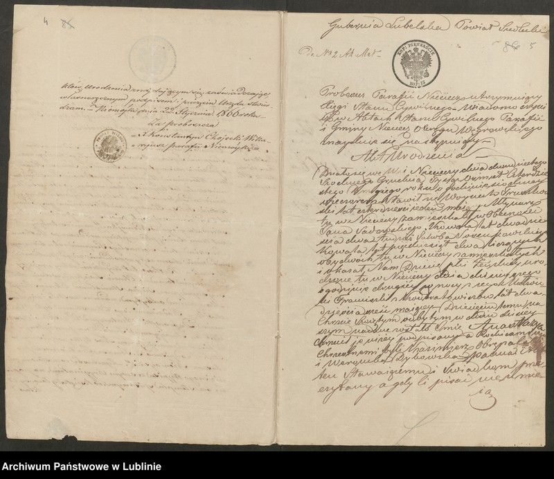 image.from.unit.number "Alegaty do ksiąg urodzeń, małżeństw i zgonów z lat 1865 – 1869"