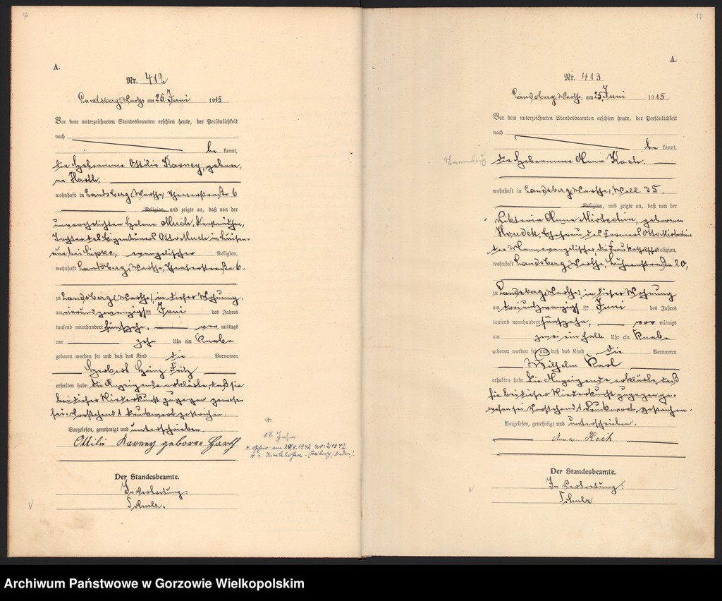 Obraz 11 z jednostki "Geburts Register, t. 1 nr 397-740"