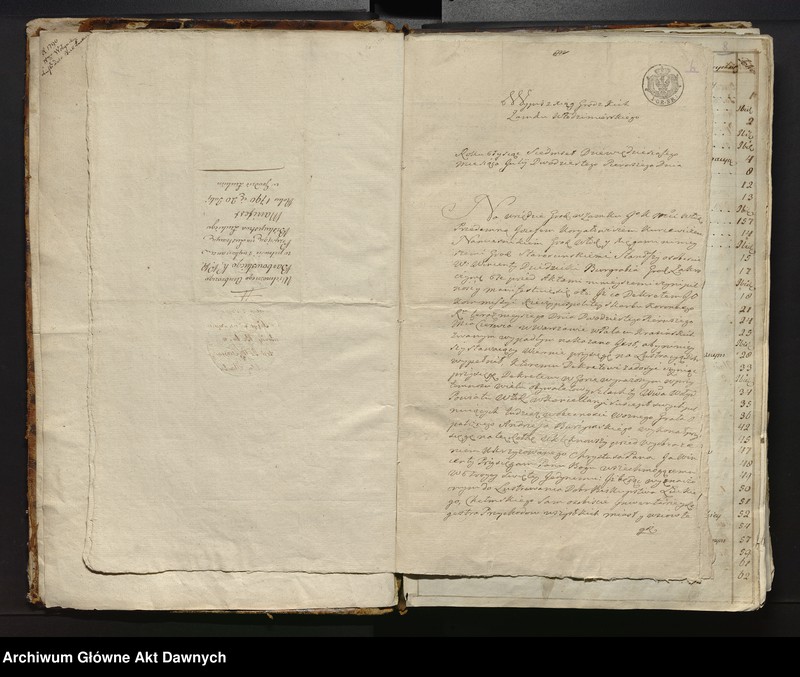 image.from.unit.number "Juramenty lustratorów dóbr biskupstwa łuckiego, series artykułów i opisan w tym Dziele znajduiących się, lustracja dóbr biskupstwa łuckiego, skargi, petycje i supliki w sprawie ucisku, sumariusz intraty dóbr biskupstwa łuckiego, wójtostwo torczyńskie w woj. wołyńskim."