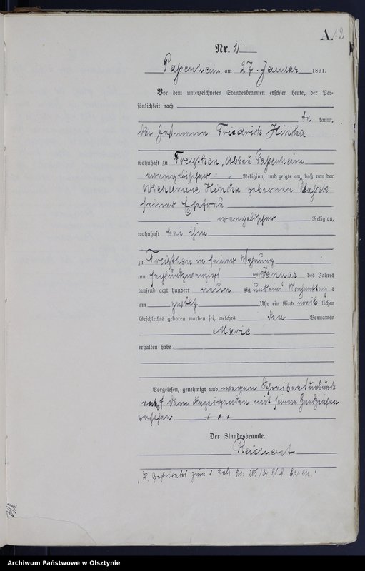 image.from.unit.number "Geburts-Haupt-Register Nr 1 - 88"