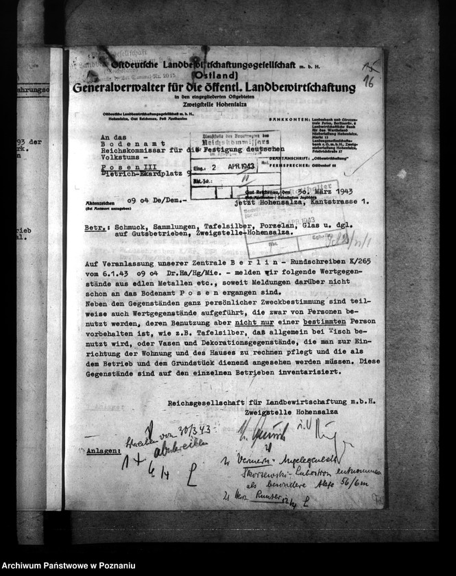 Obraz 20 z jednostki "Sprawozdania i korespondencja w sprawie rejestracji dzieł sztuki na terenie Kraju Warty"