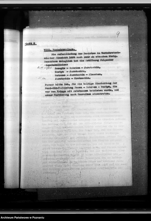 Obraz 12 z jednostki "Lageberichte des Regierungspräsidenten - Posen"