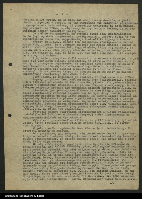 Obraz 14 z jednostki "Protokoły narad międzypartyjnych PPR i PPS na szczeblu wojewódzkim [z załącznikami]"