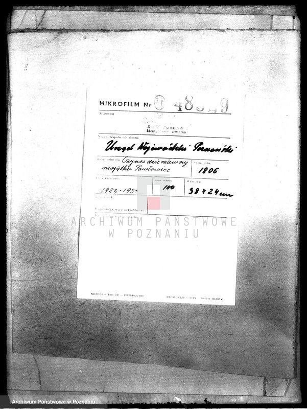 Obraz 2 z jednostki "Czynsz dzierżawny majątku Pawłowice"