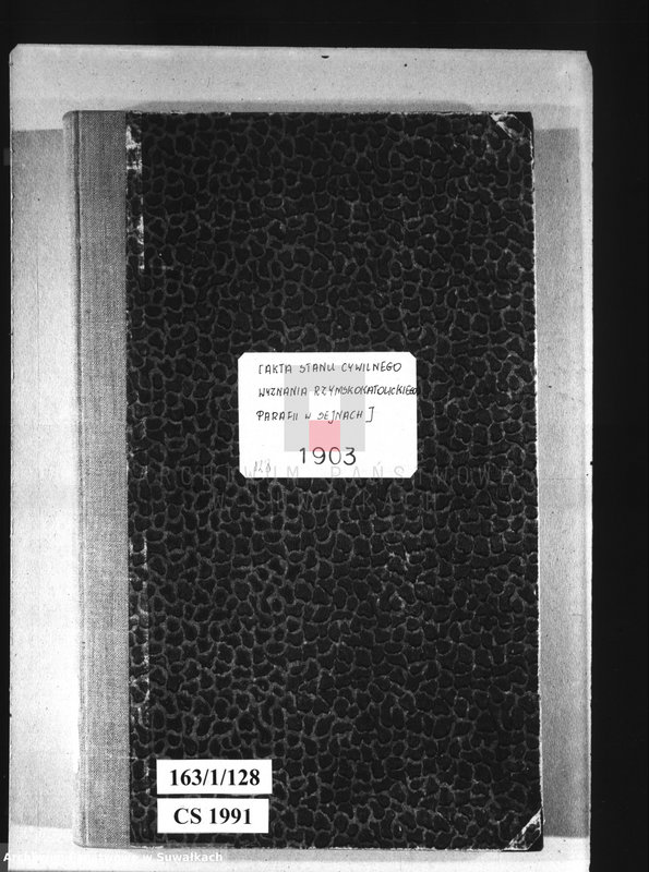 image.from.unit.number "[Księga akt urodzeń, małżeństw i zgonów wyznania rzymskokatolickiego parafii w Sejnach]"