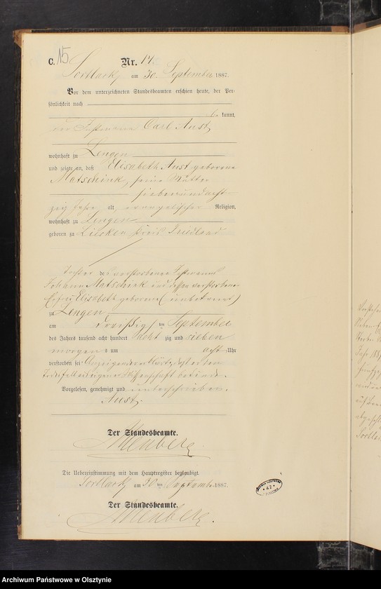 image.from.unit.number "Sterbe-Neben-Register Nr 1 - 15"