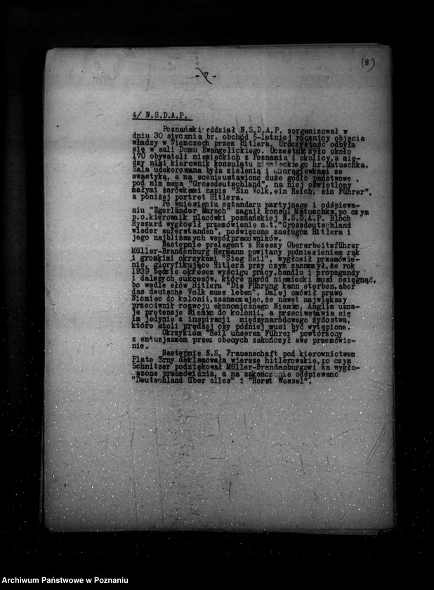 Obraz 12 z jednostki "Sprawozdania miesięczne z życia mniejszości narodowych za miesiące styczeń-luty-marzec-kwiecień-maj-czerwiec 1939 r."