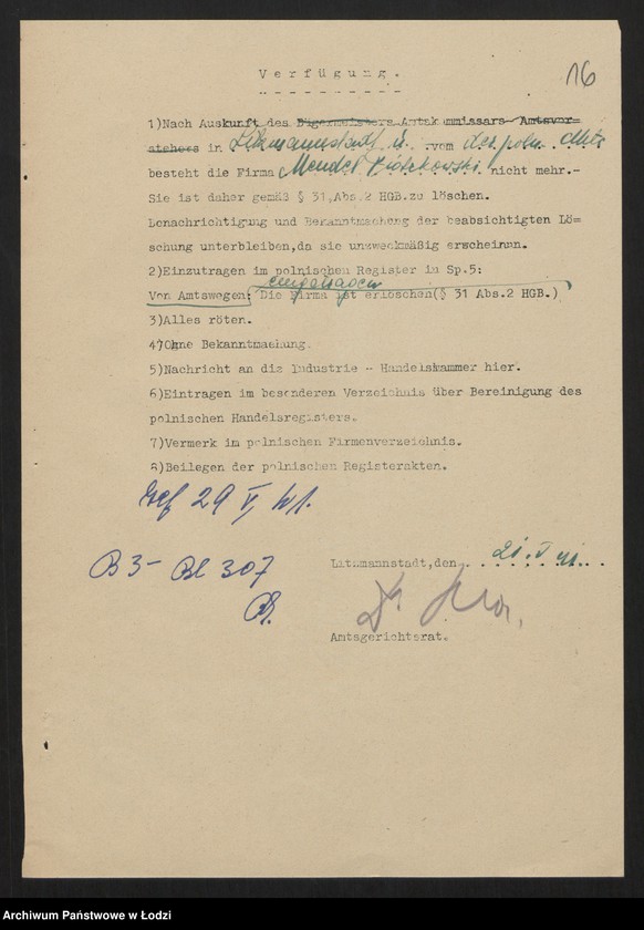 Obraz 18 z jednostki "Mendel Piotrkowski - skład towarów manufakturowych"