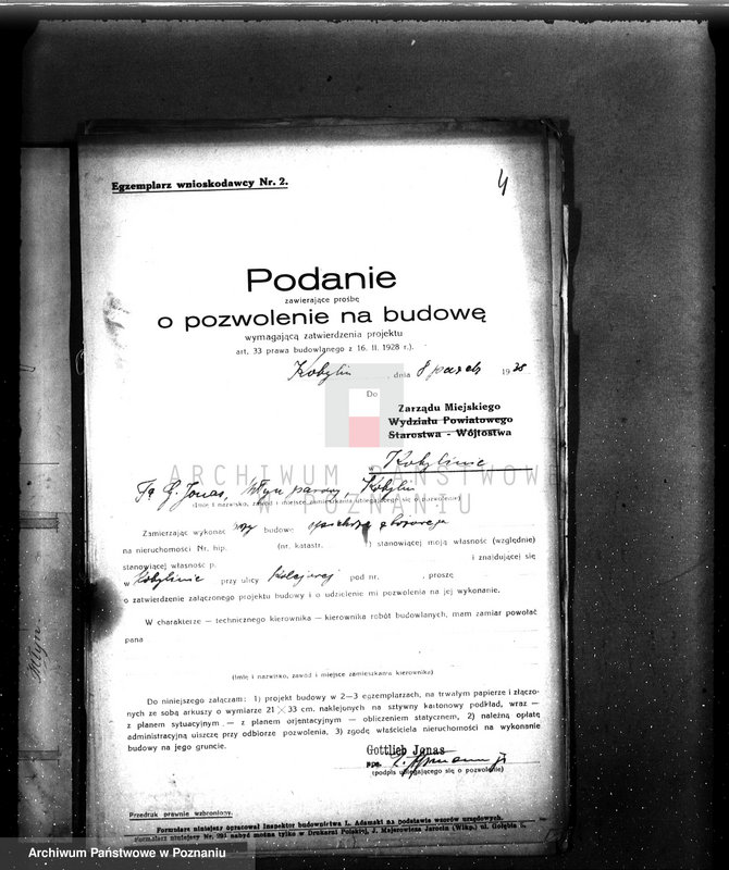 image.from.unit.number "Projekt na pobudowanie spichlerza zbożowego dla firmy G. Jonas w Kobylinie pow. krotoszyński"