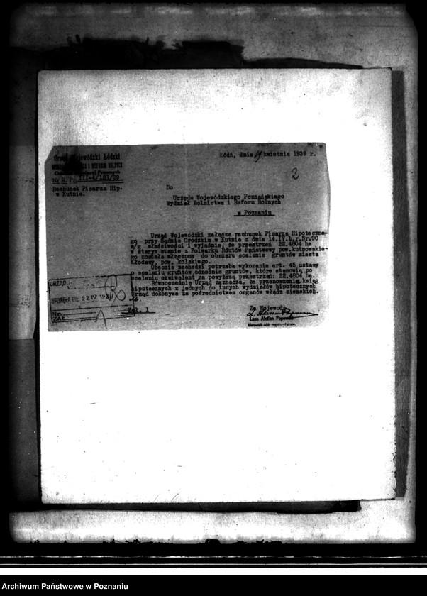 Obraz 6 z jednostki "Regulacja hipoteczna scalonych gruntów miasta Kłodawa powiatu kaliskiego"