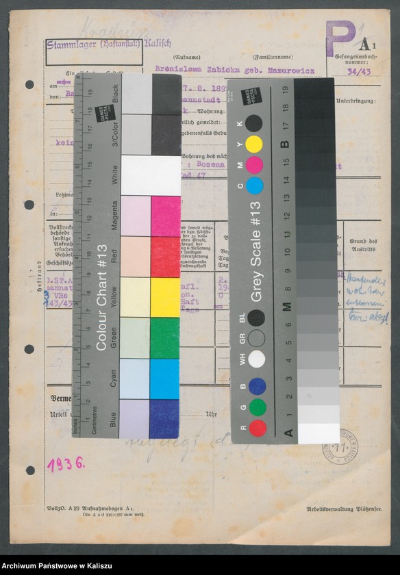 image.from.unit.number "[Akta osobowe więźnia - Żabicka Bronisława, zam. Łódź]"