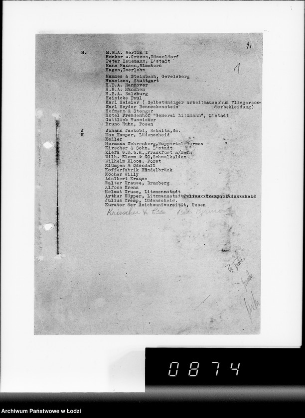 Obraz 5 z jednostki "Sammelschriftwechsel der Firmen H-K [Korespondencja z różnymi firmami zleceniodawcami G.V.]"