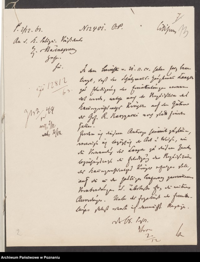Obraz 19 z jednostki "Der Uebertritt polnischer und diesseitiger Untertanen auf preussisches und jenseitiges Gebiet während der polnischen Insurrektion und die dagegen getroffenen Massnahmen."