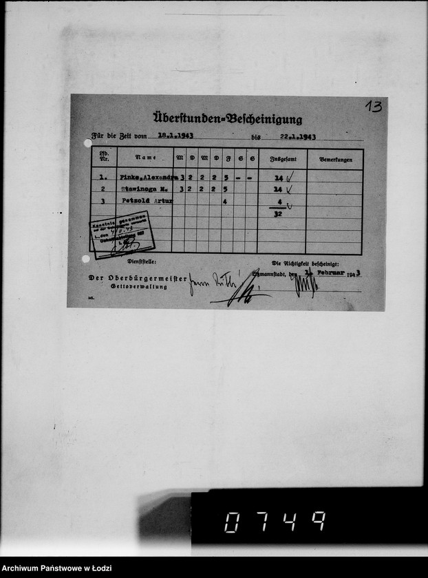 Obraz 17 z jednostki "Überstunden"