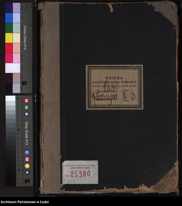 Obraz 2 z jednostki "Księga kontroli ruchu ludności (rejestr osób przybywających do gminy) Łódź, komisariat XI, ks. III, nr 7148-9187"