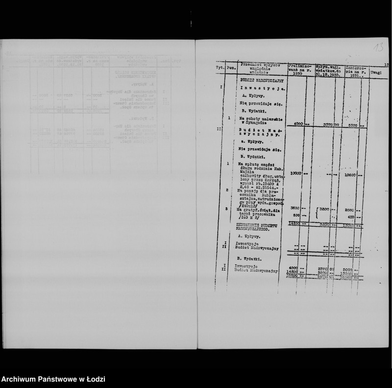 Obraz 16 z jednostki "Zamierzenia skarbowe na rok 1931"
