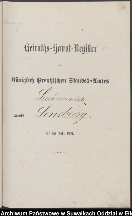 image.from.unit.number "Heiraths-Haupt-Register des Königlich Preussischen Standes-Amtes Lucknainen Kreis Sensburg für das Jahr 1880[do 1883]"