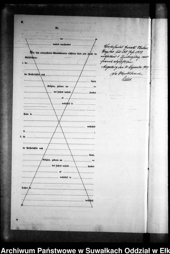 image.from.unit.number "Heirats-Neben-Register des Preussischen Standes-Amtes Gr. Strengeln Kreis Angerburg"