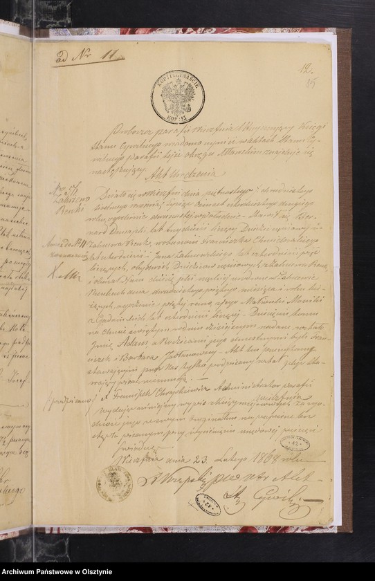 image.from.unit.number "Annexa z Parafij Janowiec składające się z kart czterdziestu za rok 1868"
